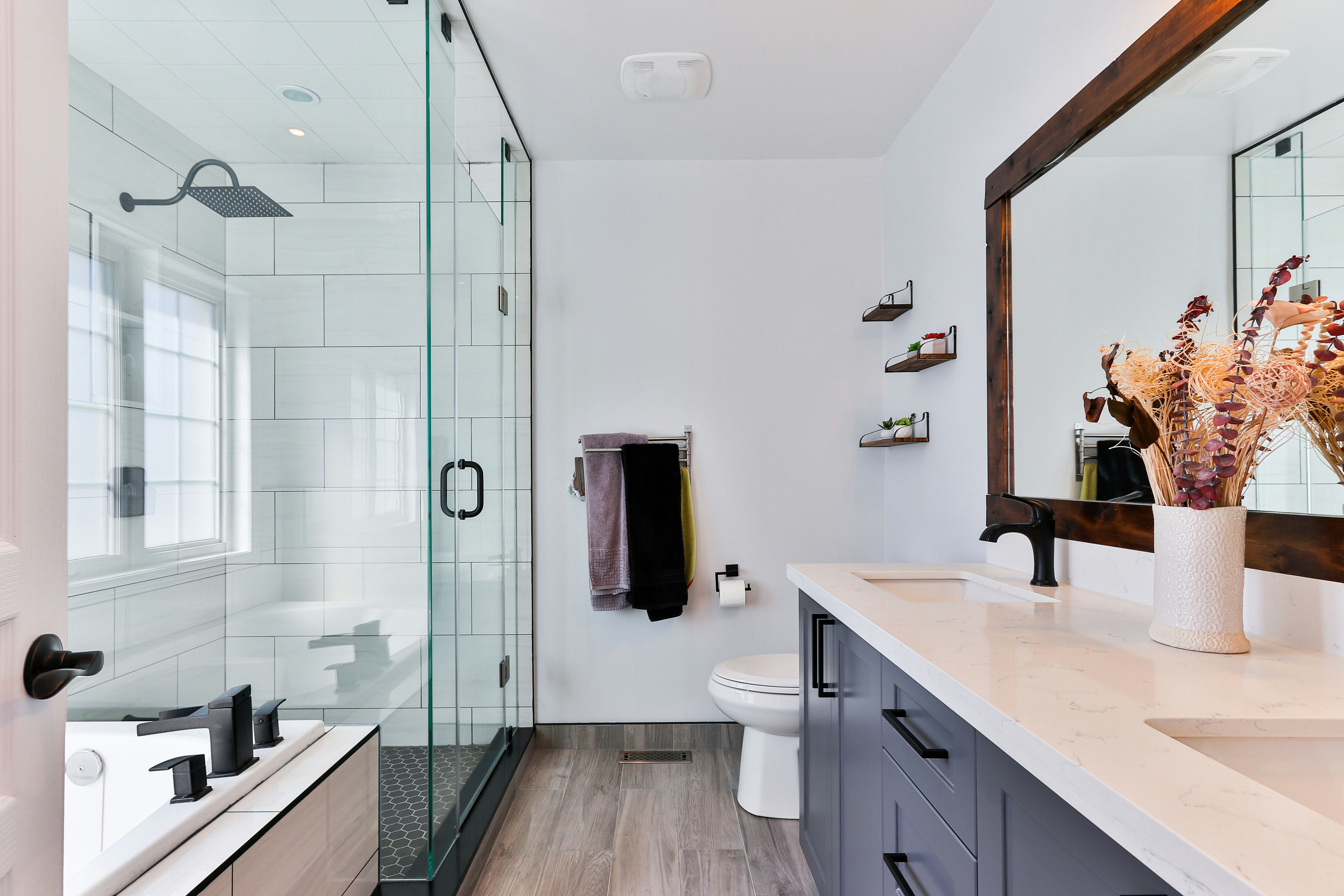 Bathroom renovation detail